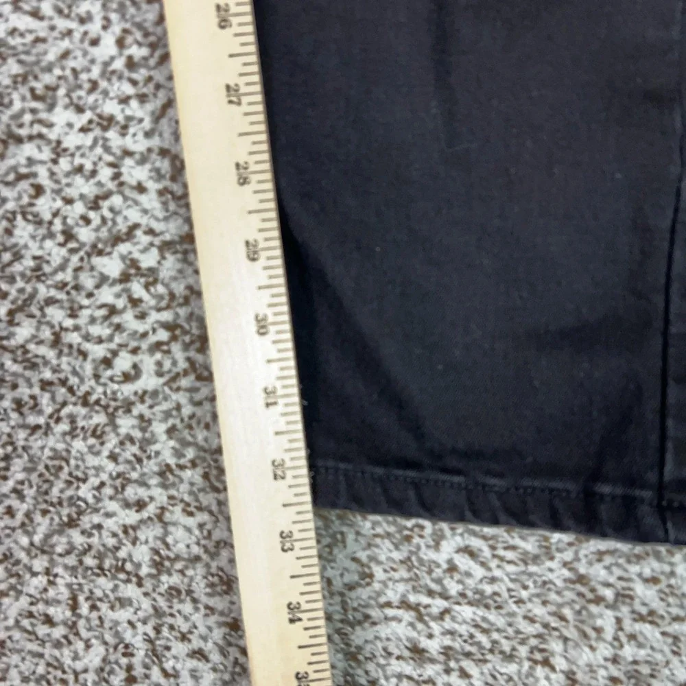 Levis 502 Jeans Mens 36x34 Black Slim Straight Denim Dark Wash Basic Casual